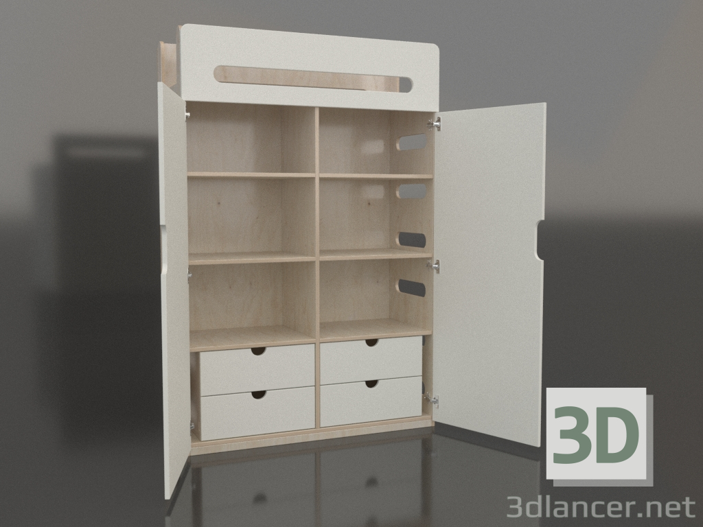 3D Modell Kleiderschrank offen MOVE WF (WWMWF2) - Vorschau