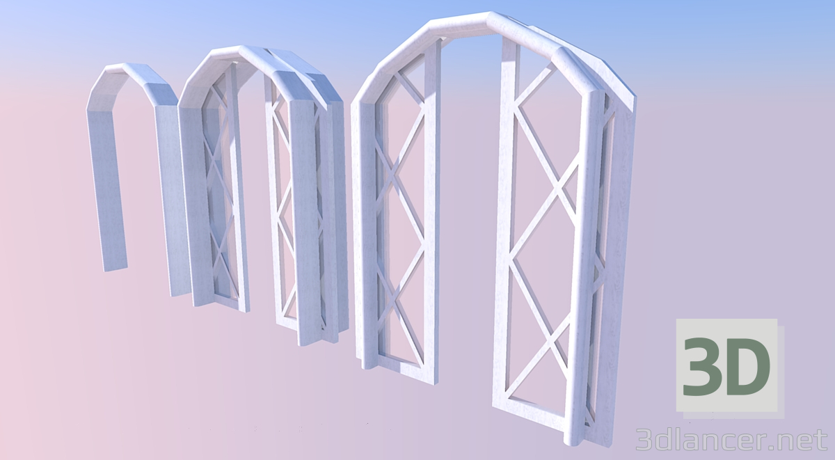 3D Modell Bogen und Türen - Vorschau