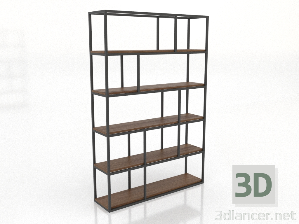 modello 3D Scaffale (noce chiaro) - anteprima