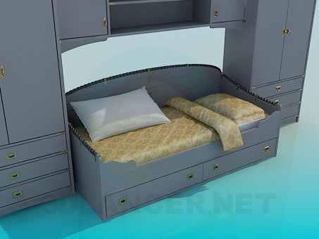 modelo 3D Situado en el dormitorio - escuchar modelo 3D Situado en el dormitorio - escuchar