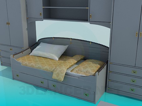 modelo 3D Situado en el dormitorio - escuchar modelo 3D Situado en el dormitorio - escuchar
