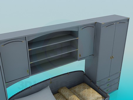 modelo 3D Situado en el dormitorio - escuchar modelo 3D Situado en el dormitorio - escuchar