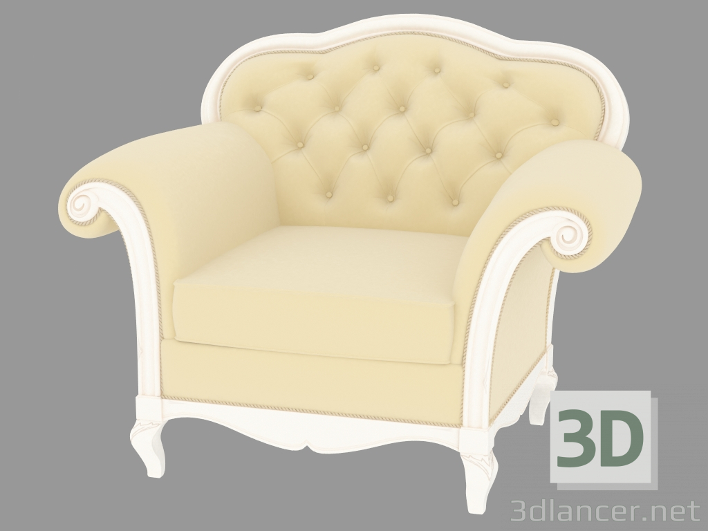 3 डी मॉडल केपी 403 कुर्सी (सफेद पेटीटेड, 116x90 एच 4 9) - पूर्वावलोकन