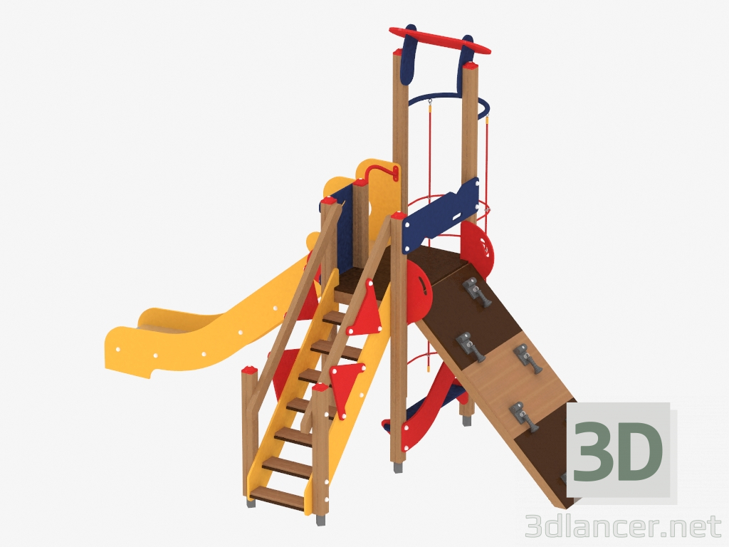 3d модель Детский игровой комплекс (1114) – превью