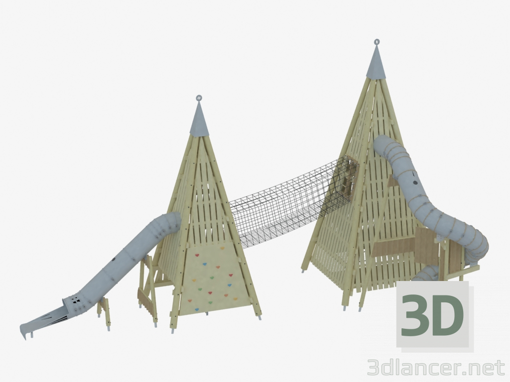 Modelo 3d Complexo de jogo infantil da pirâmide (SL1201) - preview
