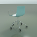 3D Modell Stuhl 0294 (5 Räder, mit Armlehnen, ohne Polsterung, zweifarbiges Polypropylen) - Vorschau