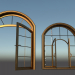 Modelo 3d Porta e janela - preview