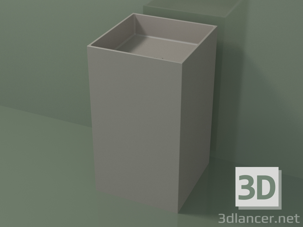 modello 3D Lavabo da terra (03UN26301, Clay C37, L 48, P 50, H 85 cm) - anteprima