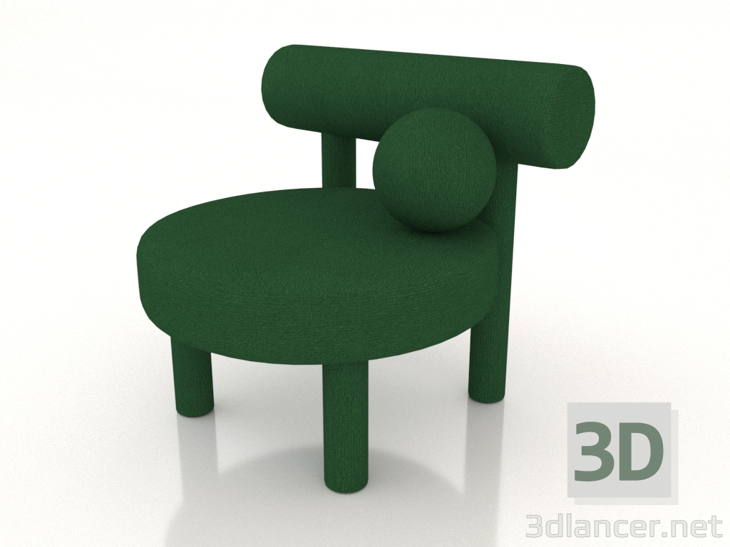 Modelo 3d Cadeira baixa Gropius CS1 (verde escuro) - preview