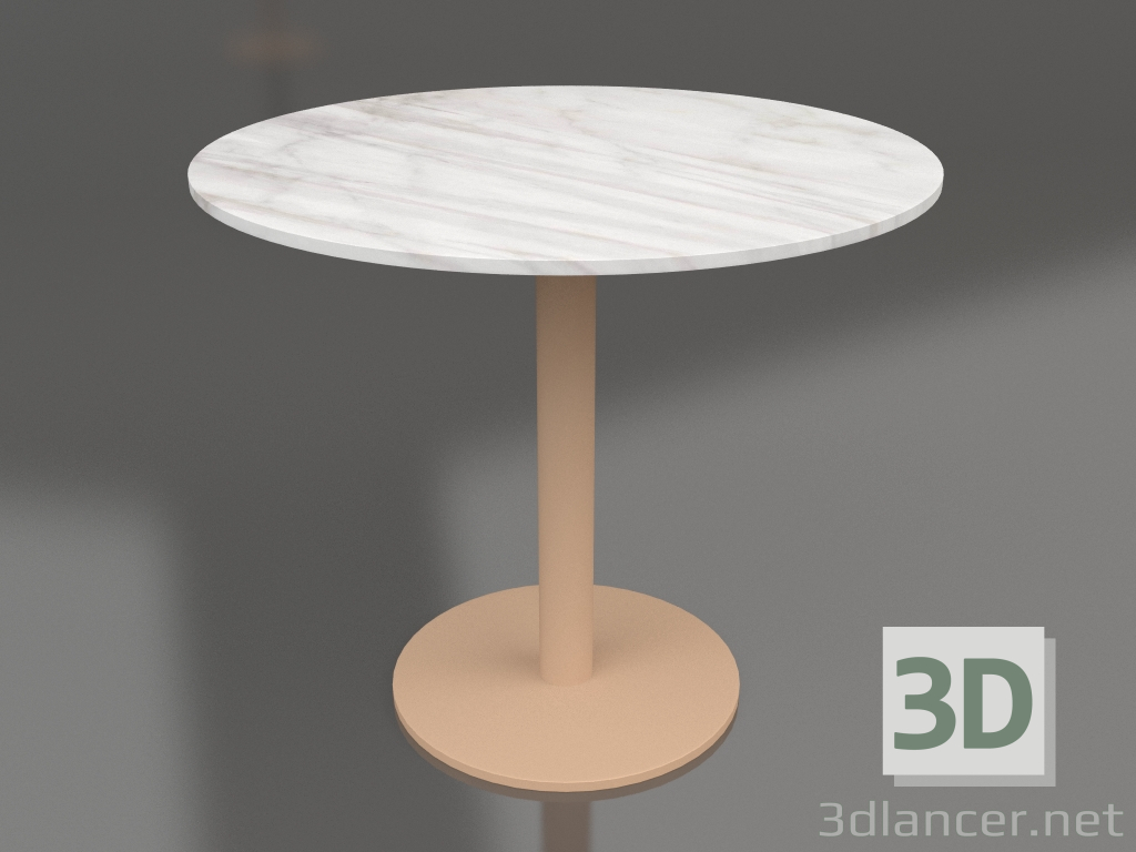 modèle 3D Table bistro Marble King 90 (Cuivre) - preview