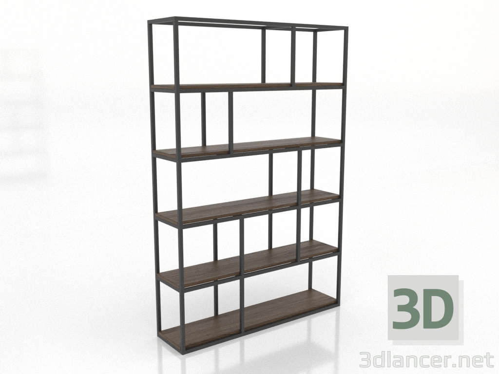 3d model Shelving unit (lightened ash walnut) - preview 3d model Shelving unit (lightened ash walnut) - preview