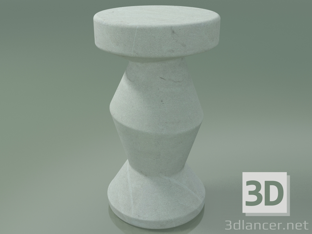 modello 3D Tavolino di servizio, sgabello InOut (49, ceramica bianca) - anteprima