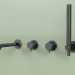 3d model Wall-mounted mixer with wall-mounted shower (13 69, ON) - preview