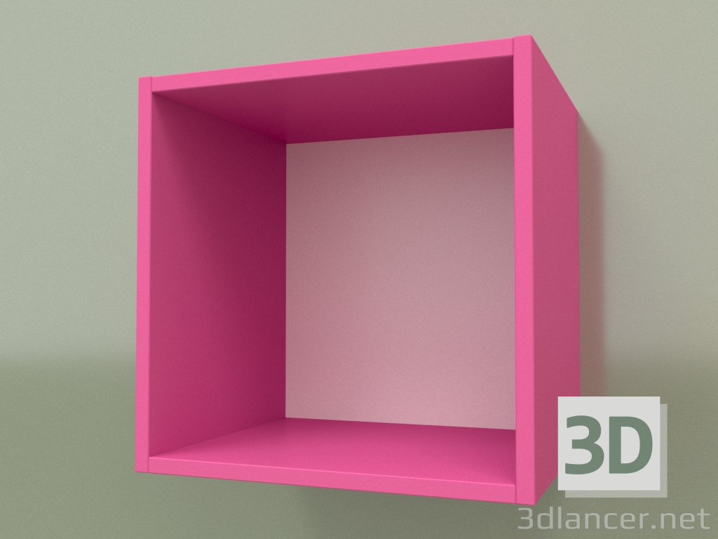 3 डी मॉडल खुली दीवार शेल्फ (गुलाबी) - पूर्वावलोकन