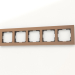 3d model Frame for 5 posts (brown aluminium) - preview