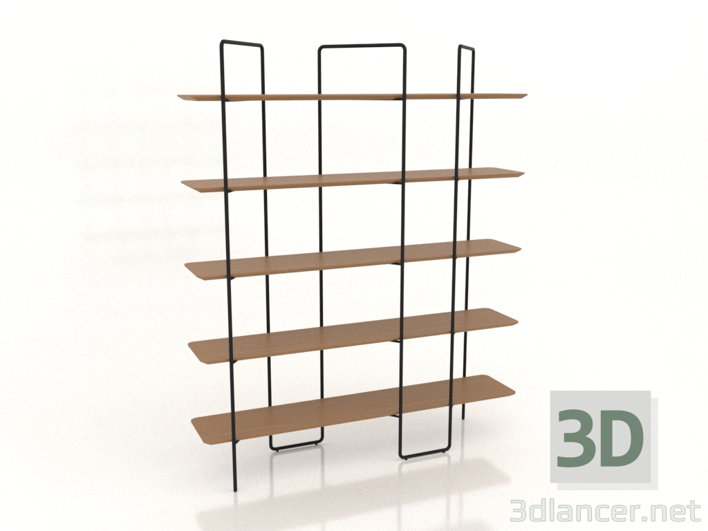 modello 3D Scaffale modulare 11 (3x5) - anteprima