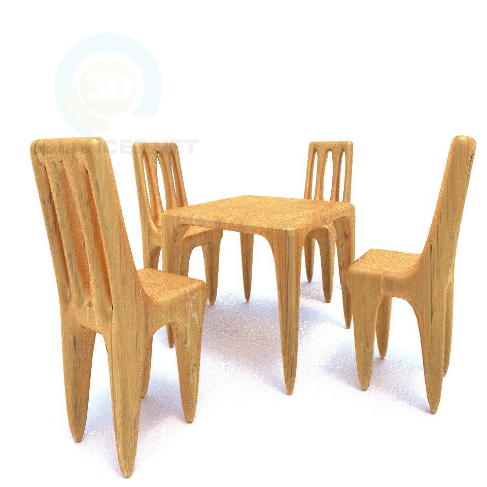 3d model A set of furniture - preview