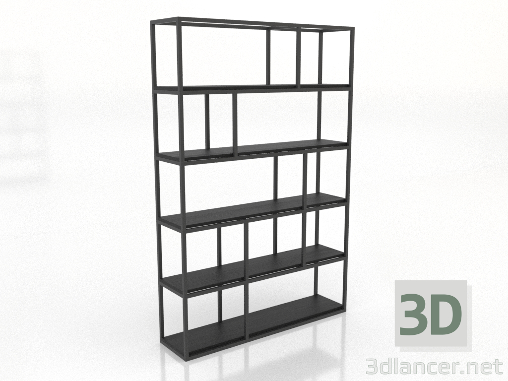 modello 3D Scaffalatura (nero RAL 9005) - anteprima modello 3D Scaffalatura (nero RAL 9005) - anteprima
