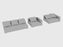 Sofa elements modular RUBENS FREE BACK