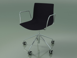 Sandalye 0294 (5 tekerlekli, kolçaklı, döşemesiz, polipropilen PO00109)