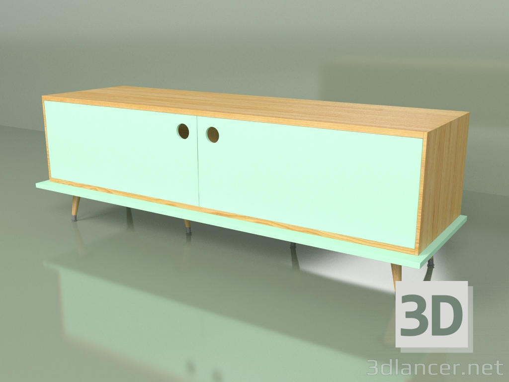 modèle 3D Bordure Woodi (vague de mer) - preview