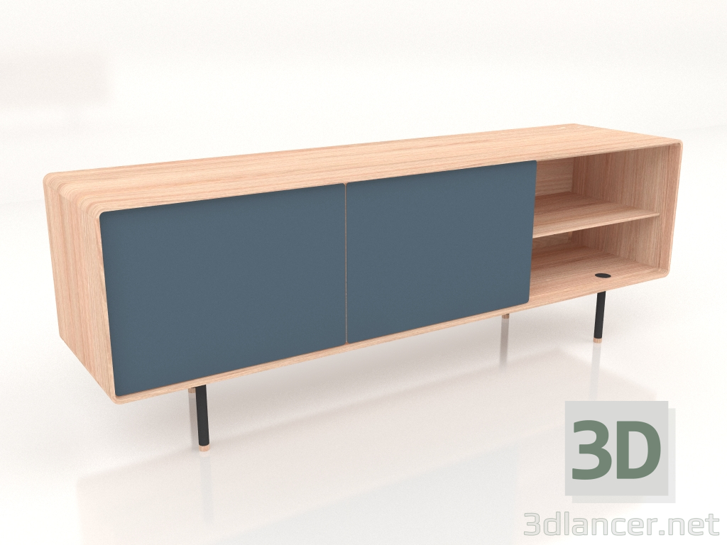 modèle 3D Buffet Fina 180 (Bleu fumé) - preview