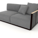 3d model Sofa module section 1 right (Black) - preview