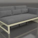 3d model Modular sofa, section 1 right, high back (Gold) - preview