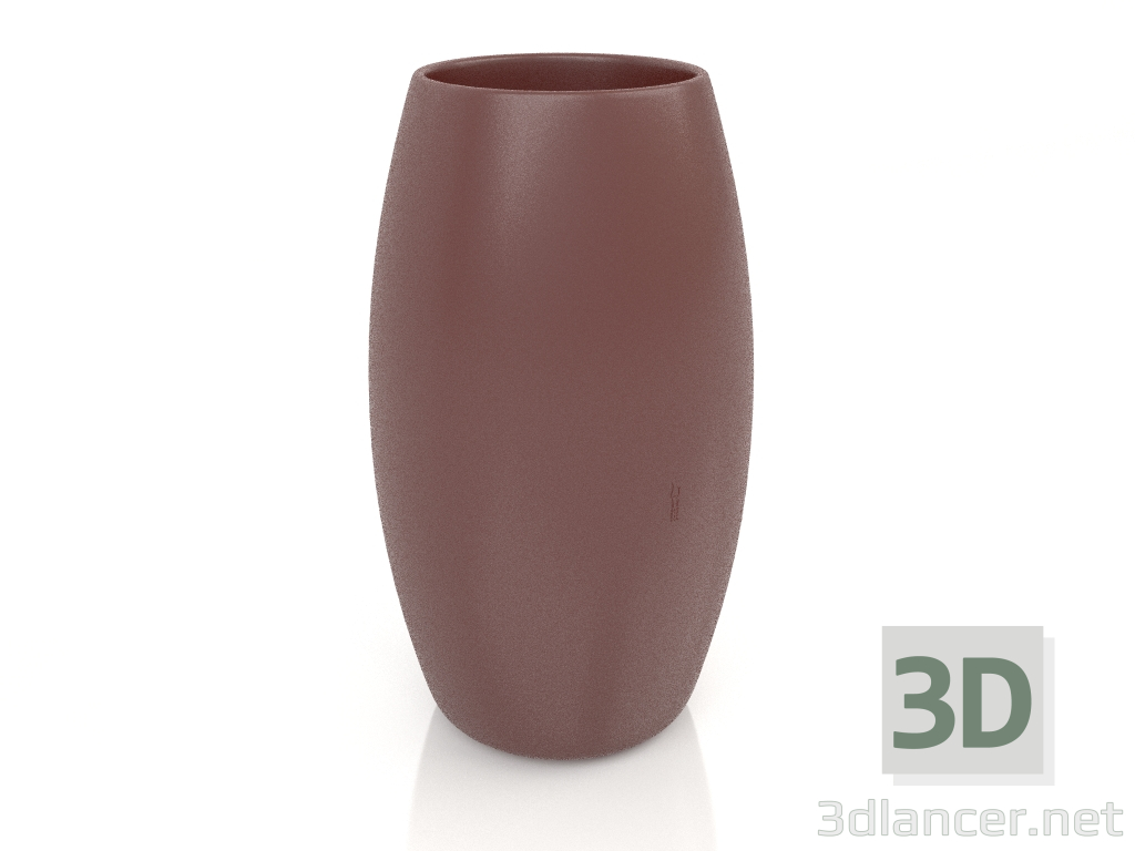 3d model Plant pot 2 (Wine red) - preview