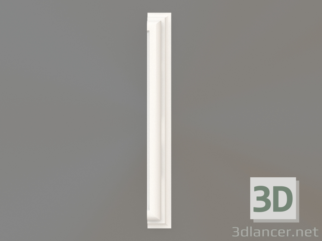 3d model Gypsum plug for ventilation grilles ZG 001 (129х15) - preview