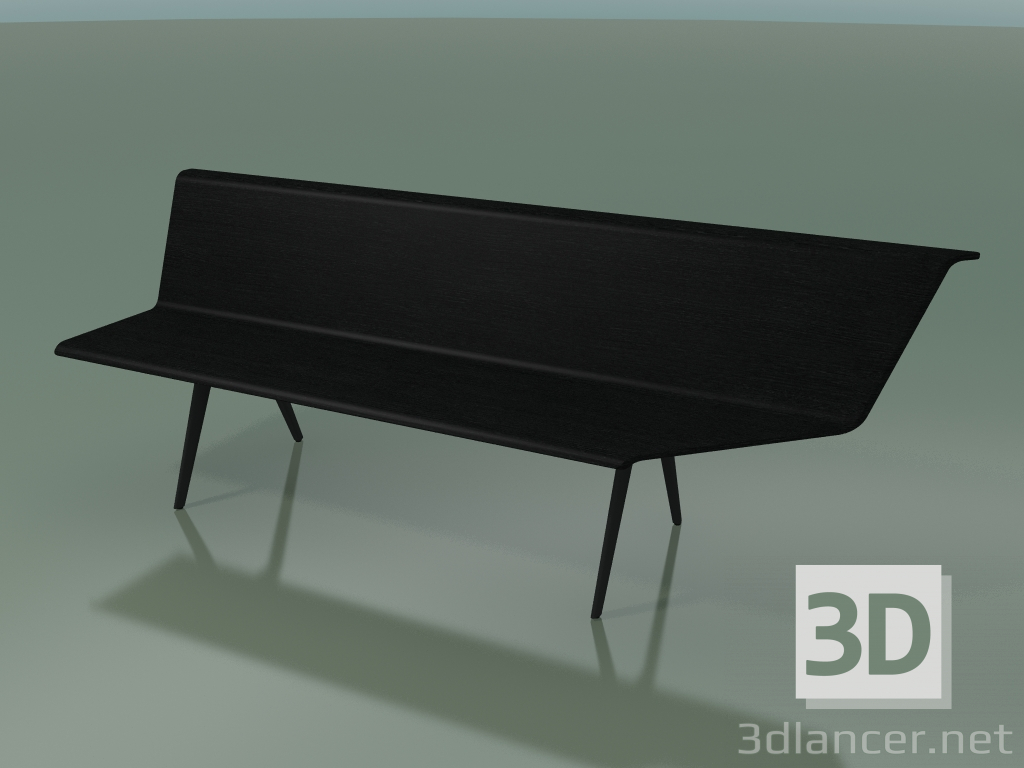 Modelo 3d Módulo de ângulo Eating 4610 (L 240 cm, 90 ° à esquerda, preto) - preview