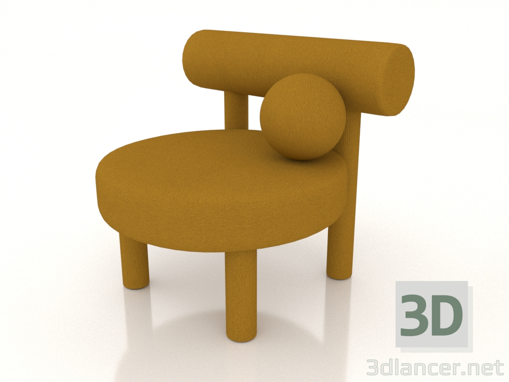 modèle 3D Chaise basse Gropius CS1 (moutarde) - preview