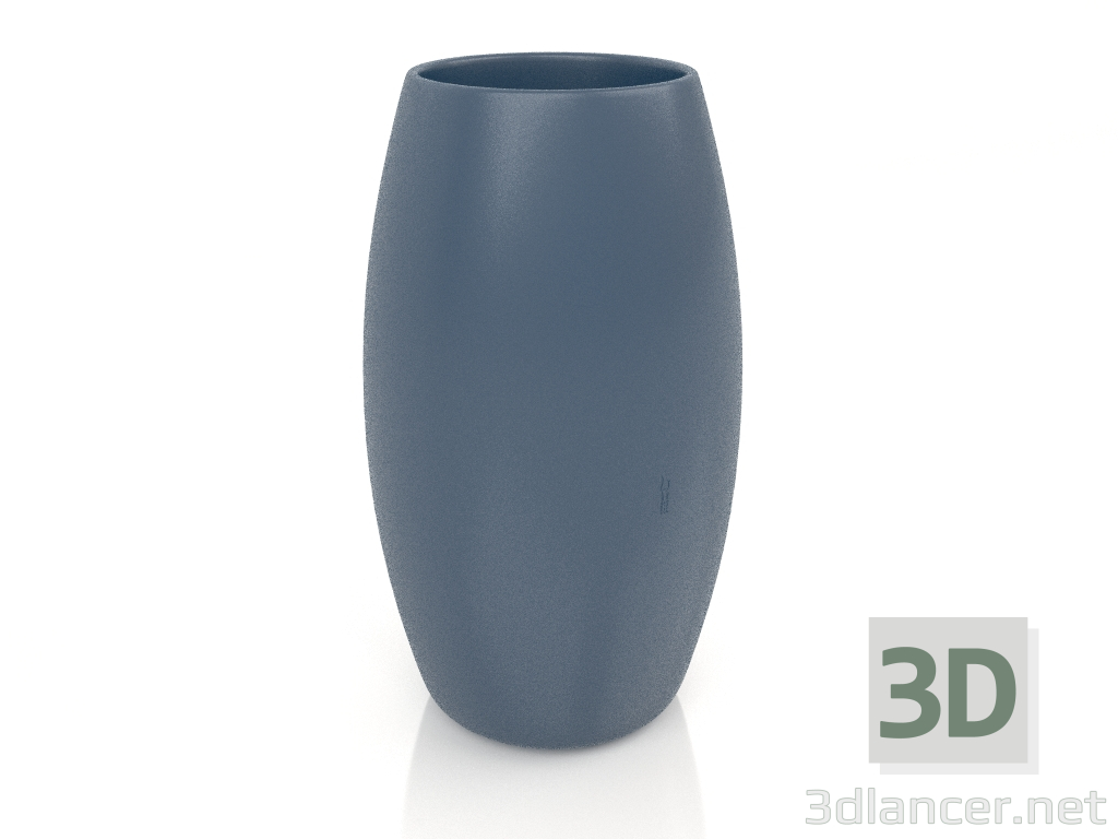 modèle 3D Pot de fleurs 2 (Gris bleu) - preview