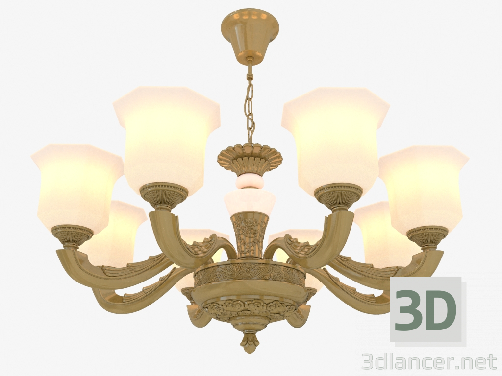 3D Modell Leuchte (Kronleuchter) Meran (3997 8) - Vorschau