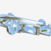 3D modeli Duş musluğu Izzy duş bağlantısı - önizleme