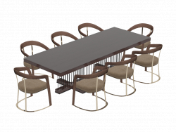 Tavolo e sedie Schubert di Longhi