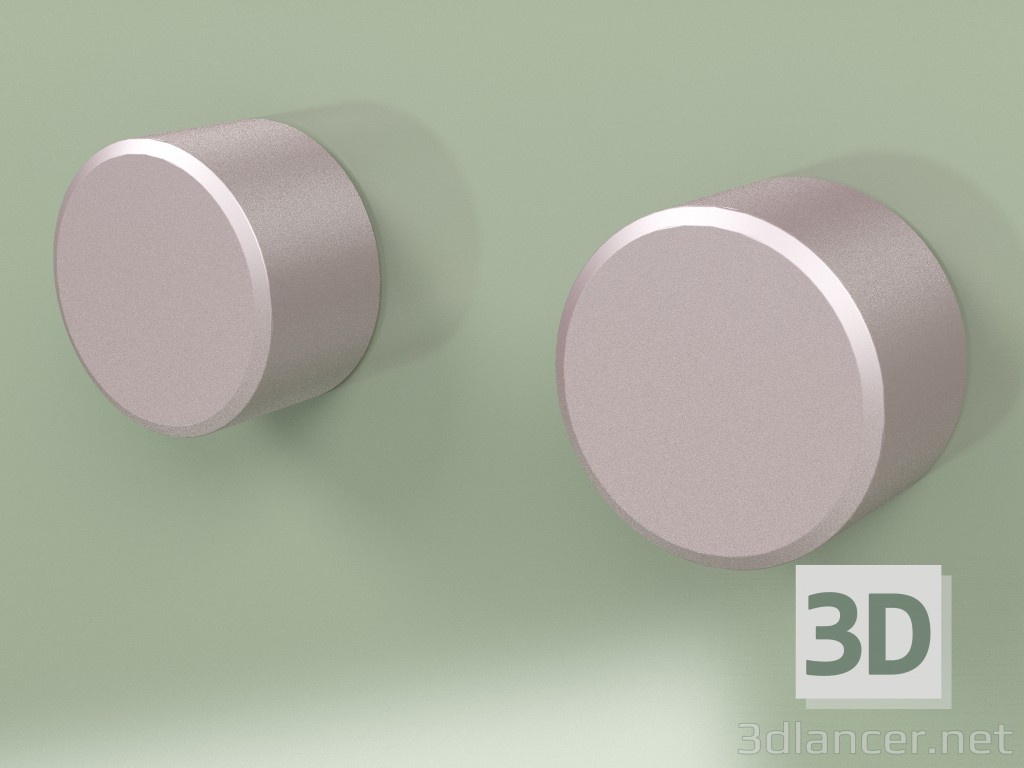 3d model Wall-mounted set of 2 mixing shut-off valves (16 63 V, OR) - preview