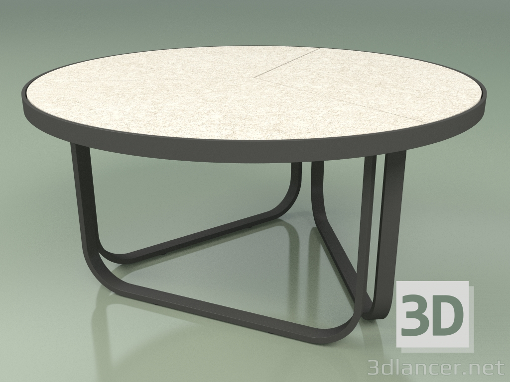 modello 3D Tavolino 009 (Metallo Fumo, Gres Avorio) - anteprima