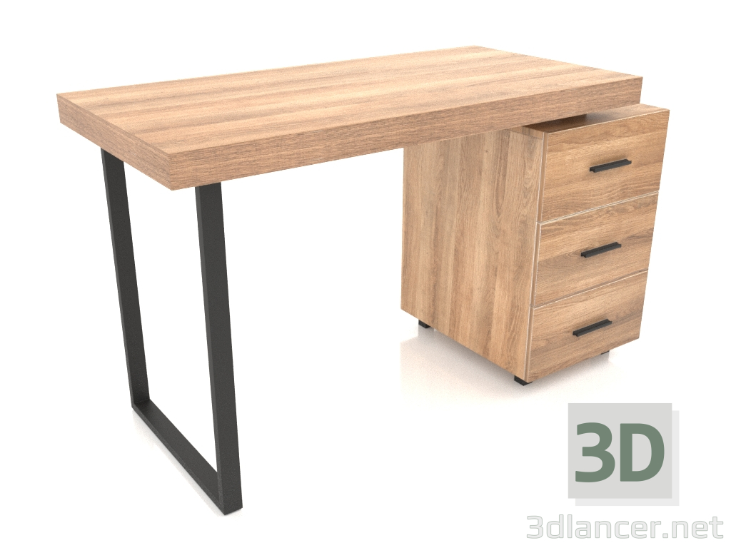 Modelo 3d Desk Ashby (nogueira-preta) - preview