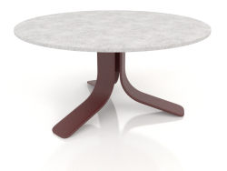 Coffee table Ø80 (Wine red, DEKTON Kreta)