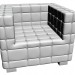 3d model Armchair Shining Cube White - preview