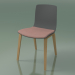 3D Modell Stuhl 3979 (4 Holzbeine, Polypropylen, mit Sitzkissen, Eiche) - Vorschau