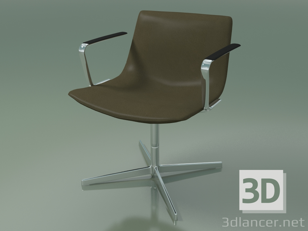 3D Modell Konferenzstuhl 2124CI (4 Beine, mit Armlehnen) - Vorschau