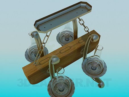 3D Modell Kronleuchter Antik - Vorschau