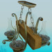 modello 3D Antico lampadario - anteprima