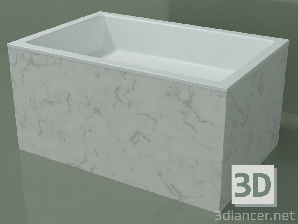 modello 3D Lavabo da appoggio (01R142301, Carrara M01, L 72, P 48, H 36 cm) - anteprima