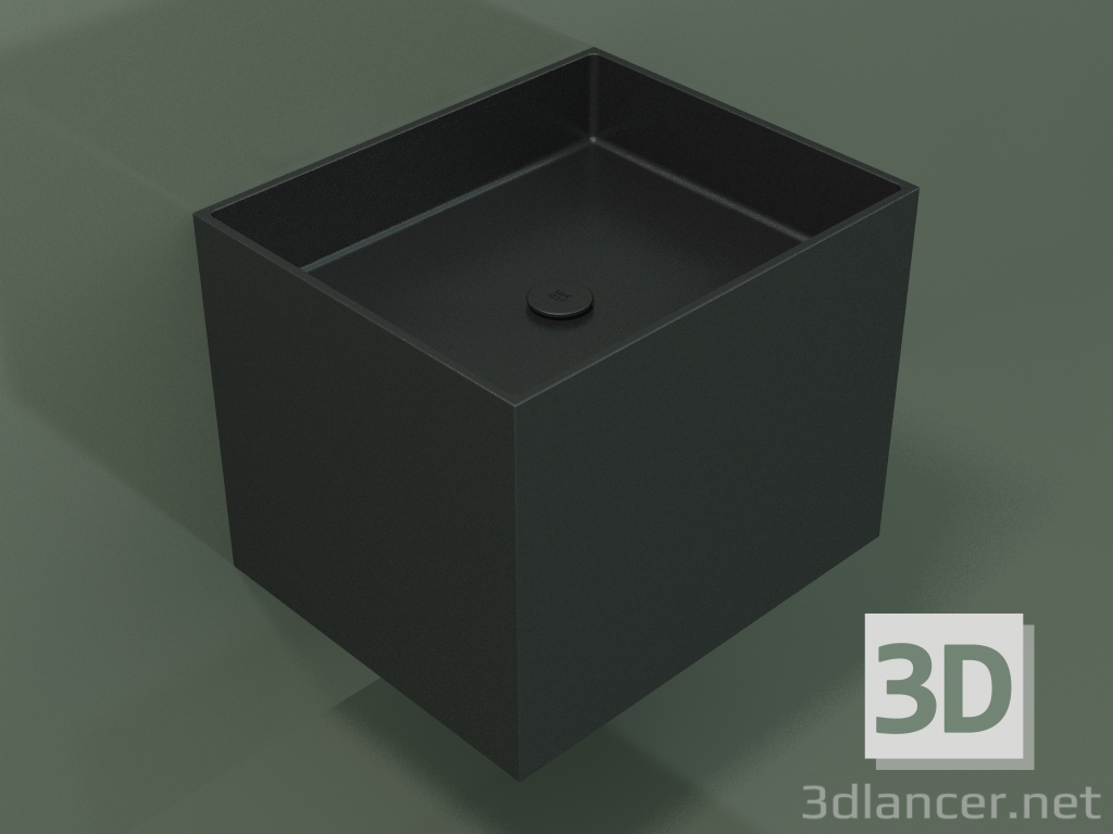 modello 3D Lavabo sospeso (02UN33301, Deep Nocturne C38, L 60, P 50, H 48 cm) - anteprima