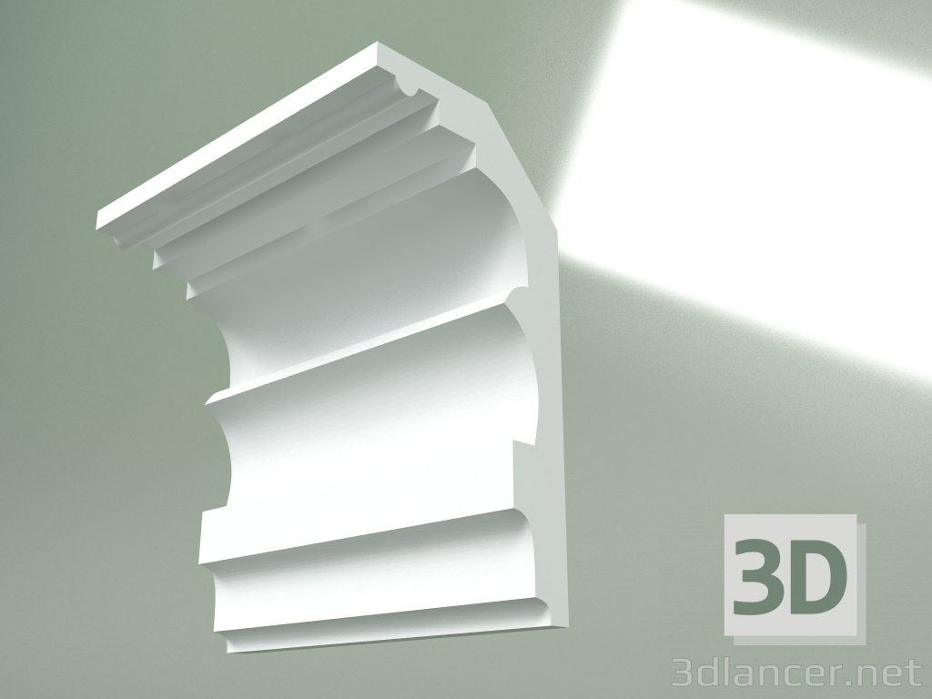 3D modeli Alçı korniş (tavan kaidesi) KT357 - önizleme