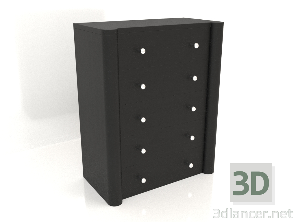 3d model Chest of drawers TM 022 (910x480x1140, wood black) - preview
