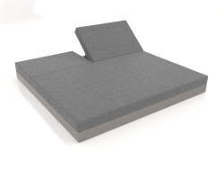 Bed with back 200 (Quartz gray)